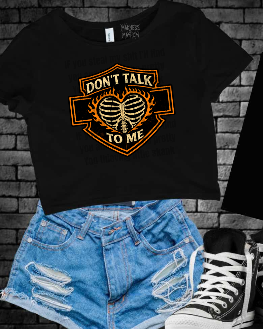 Don’t talk to me HD Cropped Tee