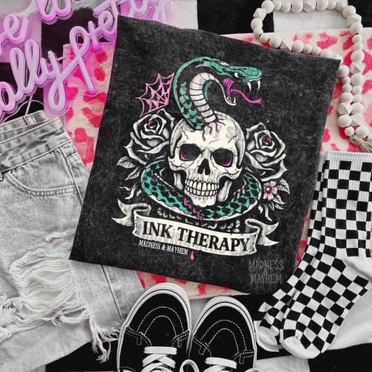 Ink therapy mineral wash tee