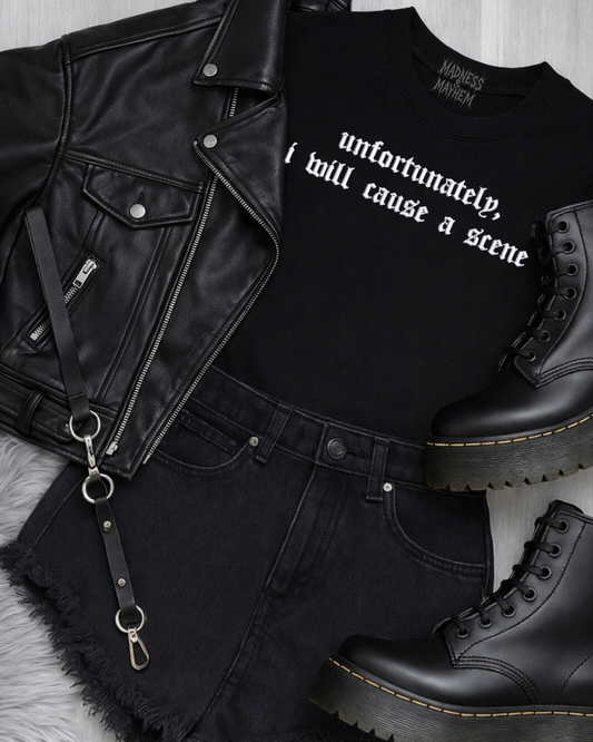 Cause a scene Embroidered Tshirt