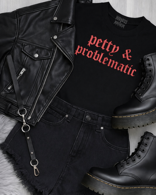 Petty & problematic Embroidered Tshirt