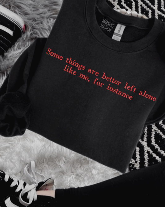 Left alone embroidered sweatshirt