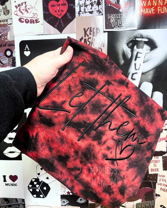 Let them embroidered tie dye T-shirt