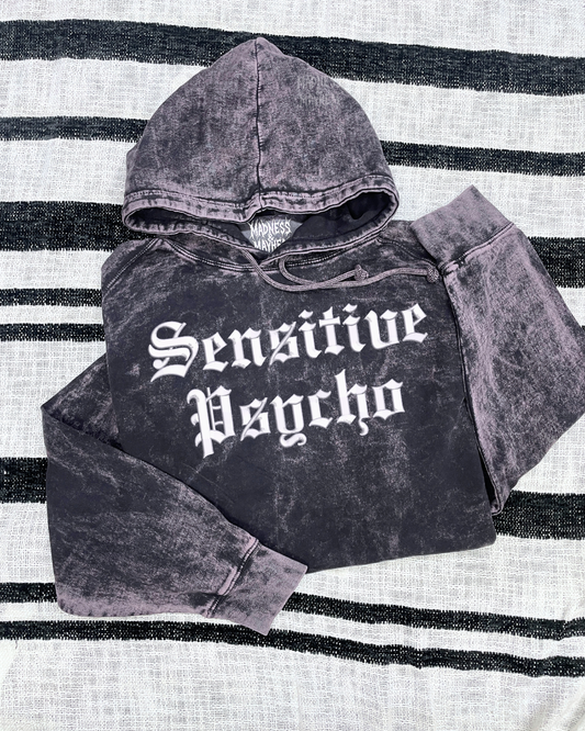 Sensitive psycho mineral wash Hoodie
