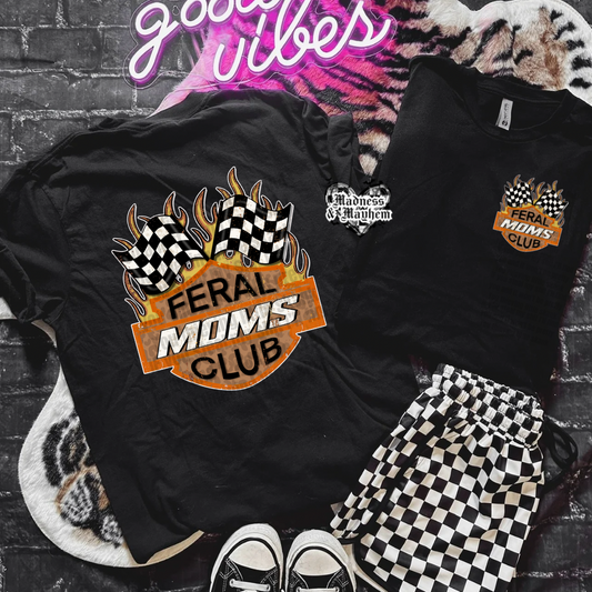 Feral Moms club race FRONT/BACK Shirt (finished product)