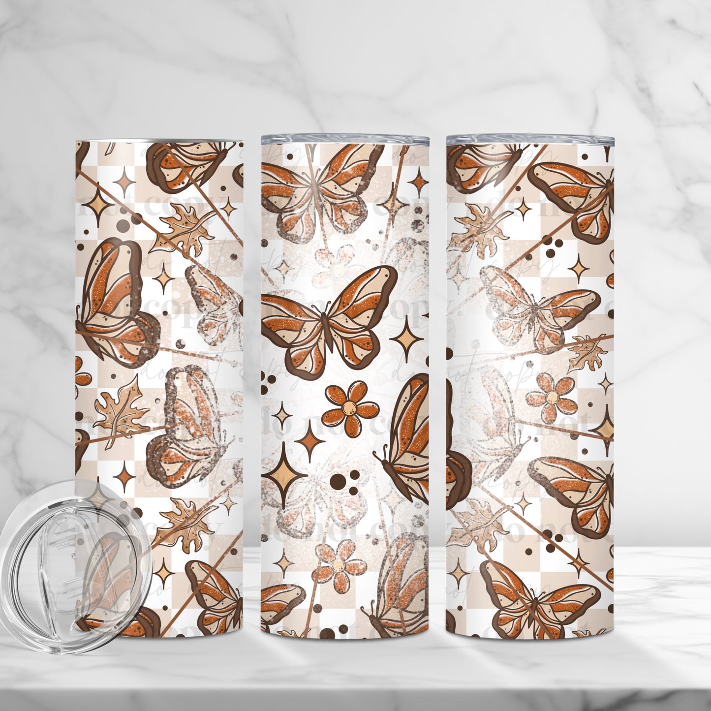 Fall Butterfly 20z Tumbler Wrap (sublimation transfer)