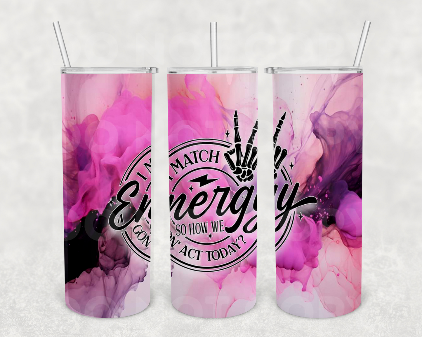 Match Energy Marble 20z Tumbler Wrap (sublimation transfer)