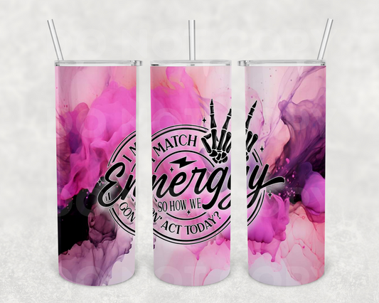 Match Energy Marble 20z Tumbler Wrap (sublimation transfer)