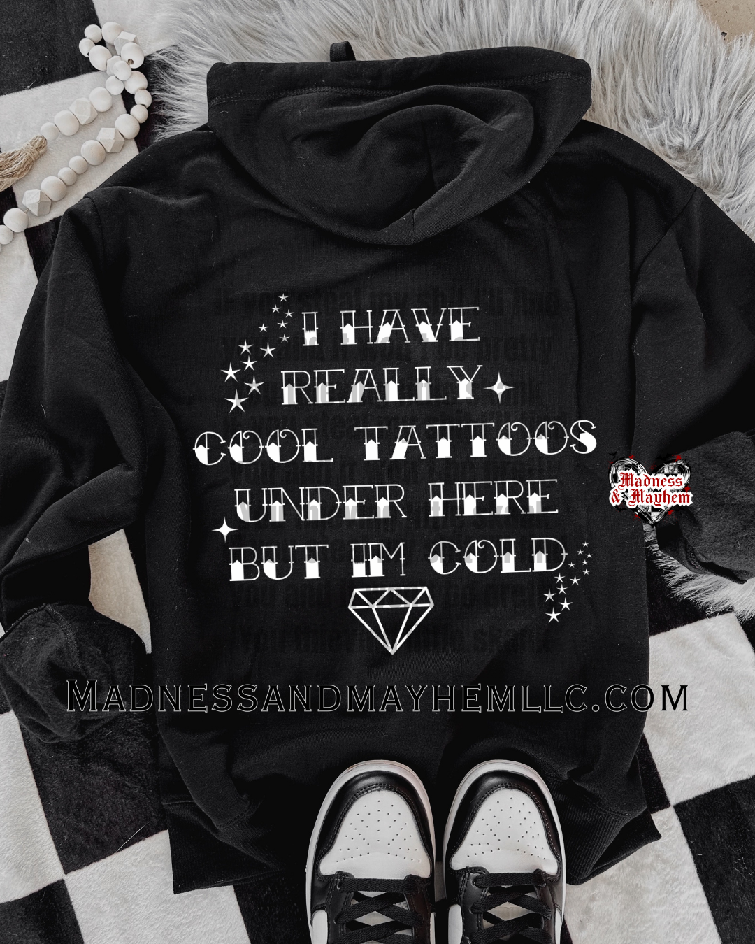 Cool tattoos zip up hoodie