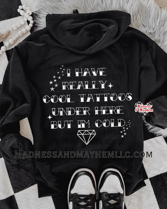 Cool tattoos zip up hoodie