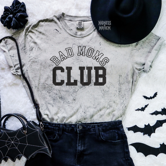 Bad moms club embroidered color blast tshirt