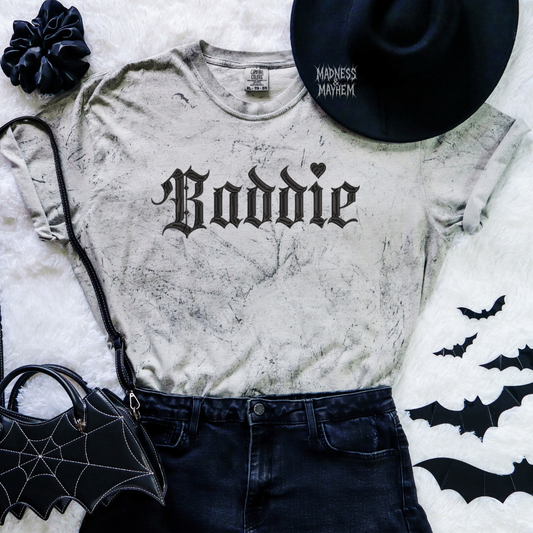 Baddie embroidered color blast tshirt