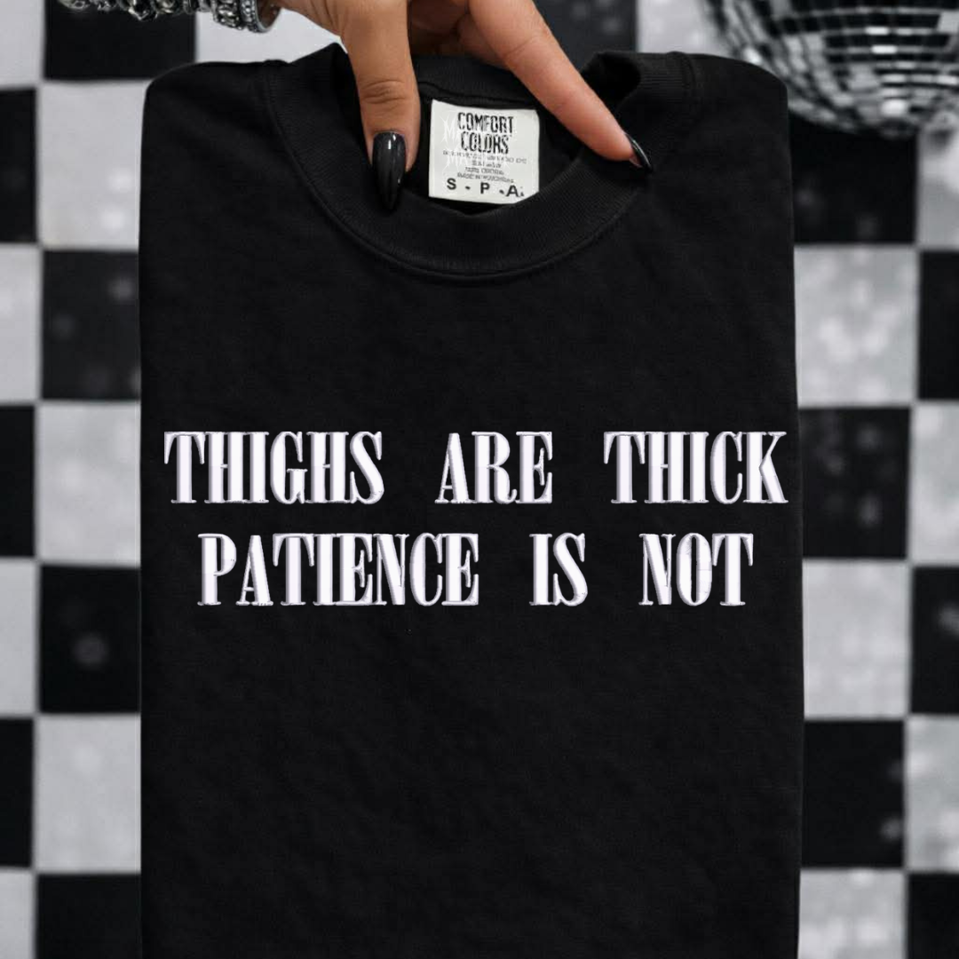 Thick thighs Embroidered Tshirt