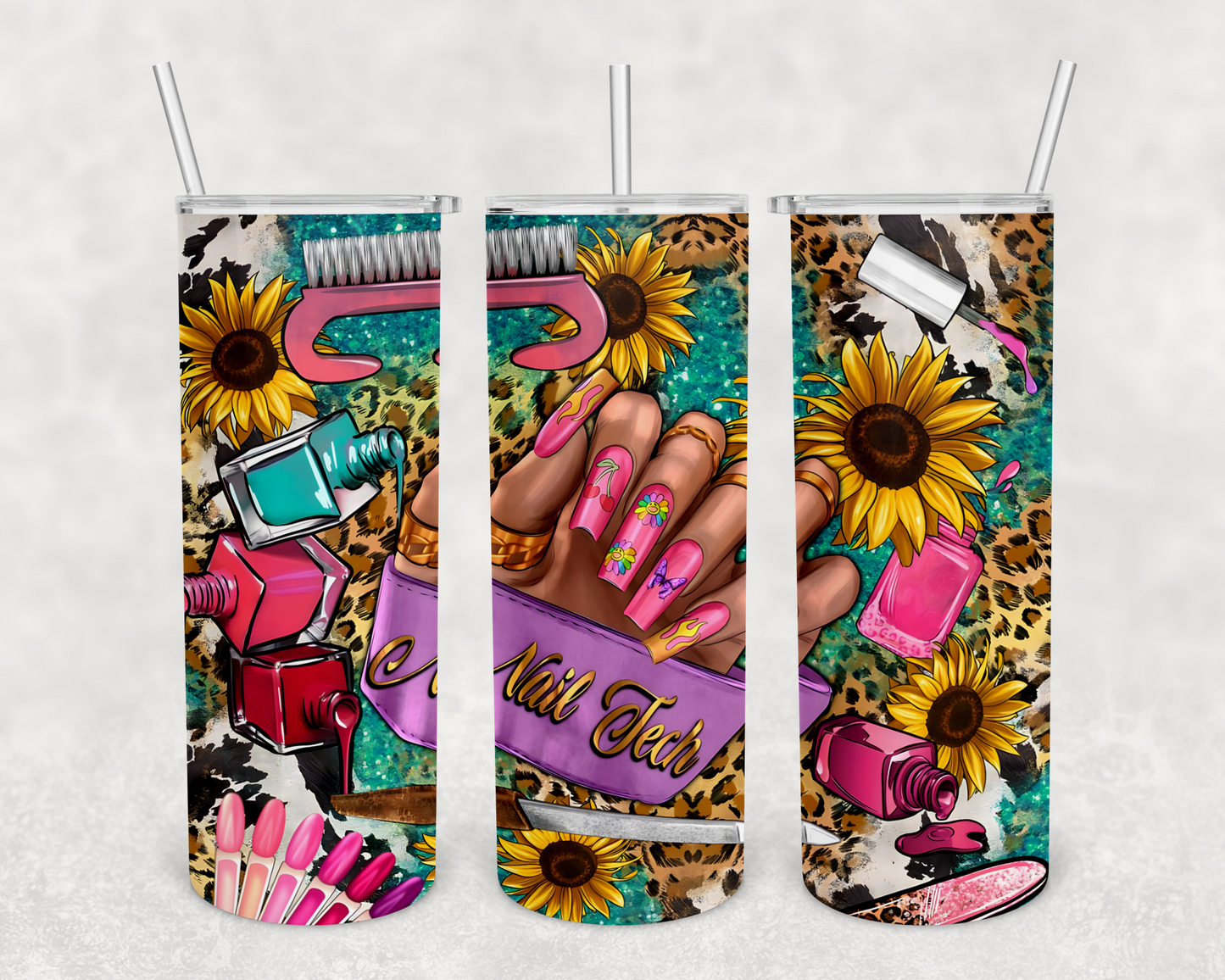 Nail Tech 20z Tumbler Wrap (sublimation transfer)