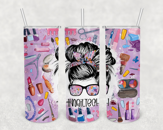 Nail tech 20z Tumbler Wrap (sublimation transfer)