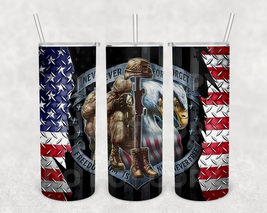 Never Forget 20z Tumbler Wrap (sublimation transfer)