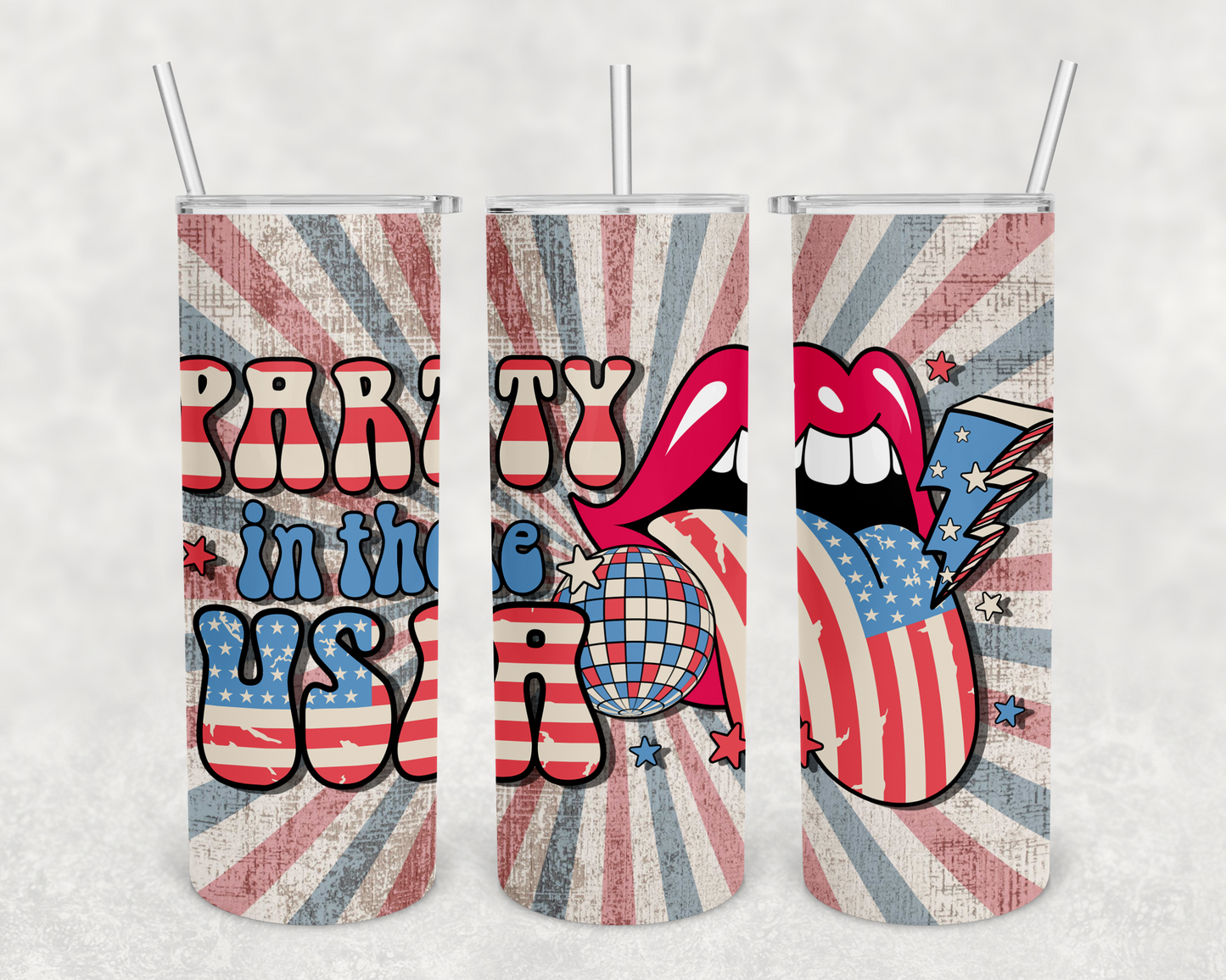 Party in the USA 20z Tumbler Wrap (sublimation transfer)