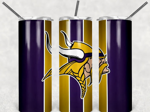 Vikings football 20z Tumbler Wrap (sublimation transfer)