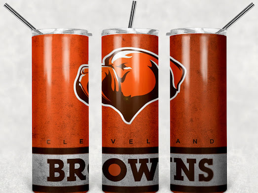 Browns football 20z Tumbler Wrap (sublimation transfer)