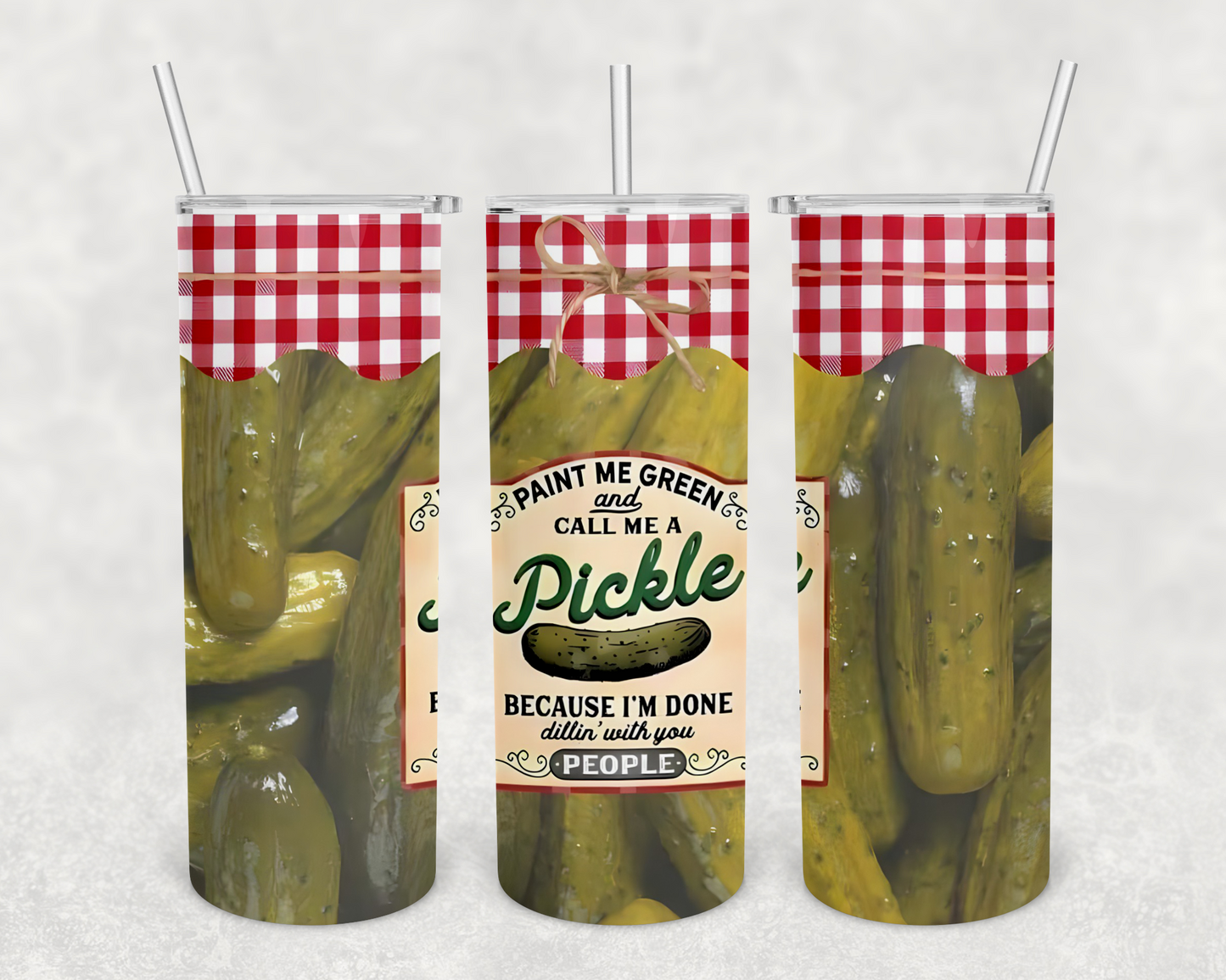 Pickle 20z Tumbler Wrap (sublimation transfer)