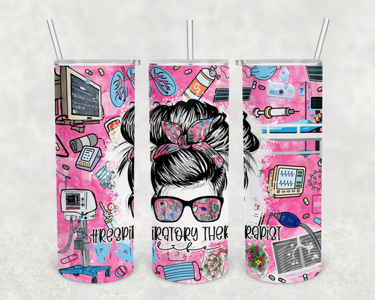 Respiratory therapist 20z Tumbler Wrap (sublimation transfer)