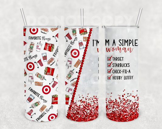 Simple Woman 20z Tumbler Wrap (sublimation transfer)