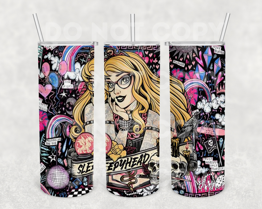 Sleepyhead 20z Tumbler Wrap (sublimation transfer)