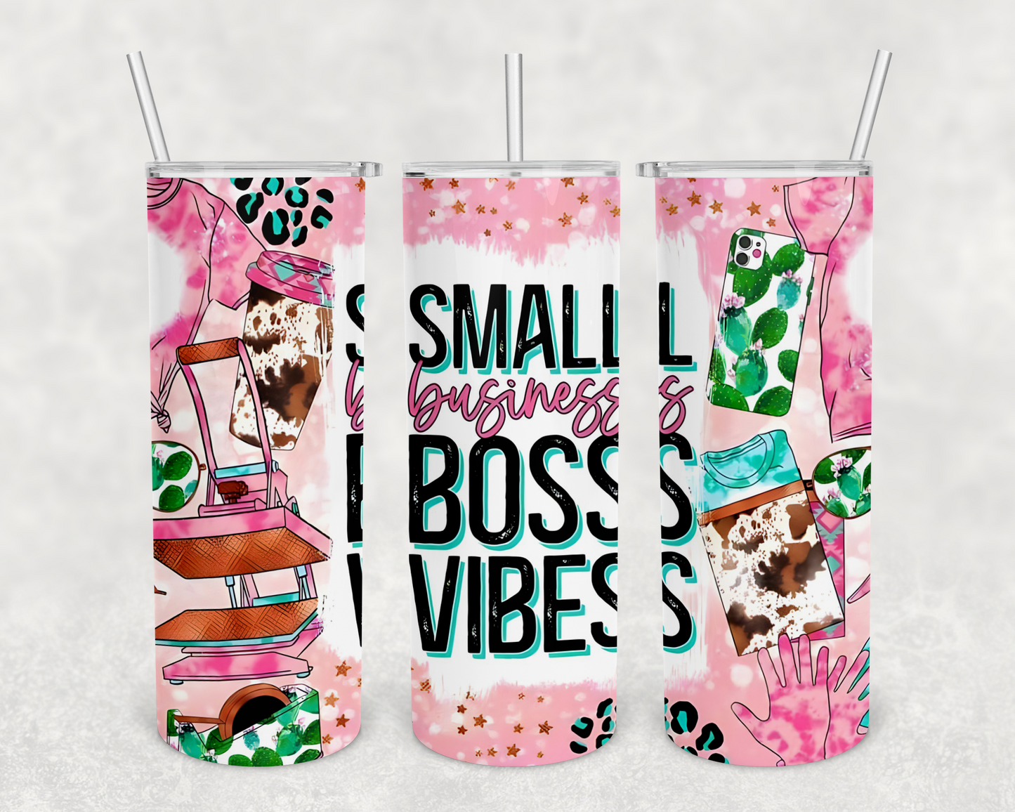 Small Business Boss Vibes 20z Tumbler Wrap (sublimation transfer)