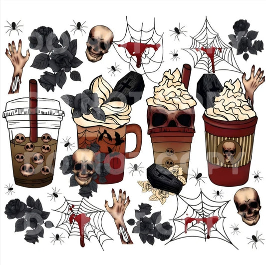 Coffin coffee 20z Tumbler Wrap (sublimation transfer)