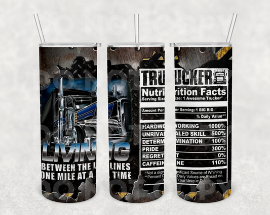 Truck Driver 20z Tumbler Wrap (sublimation transfer)