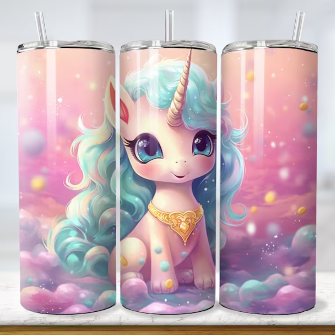 Baby Unicorn 20z Tumbler Wrap (sublimation transfer)