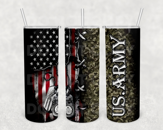 US Army 20z Tumbler Wrap (sublimation transfer)