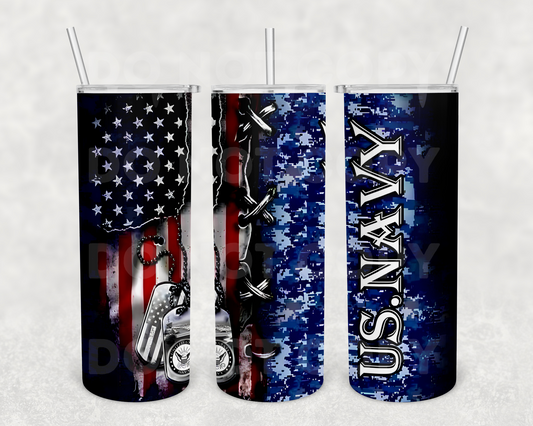 US Navy 20z Tumbler Wrap (sublimation transfer)