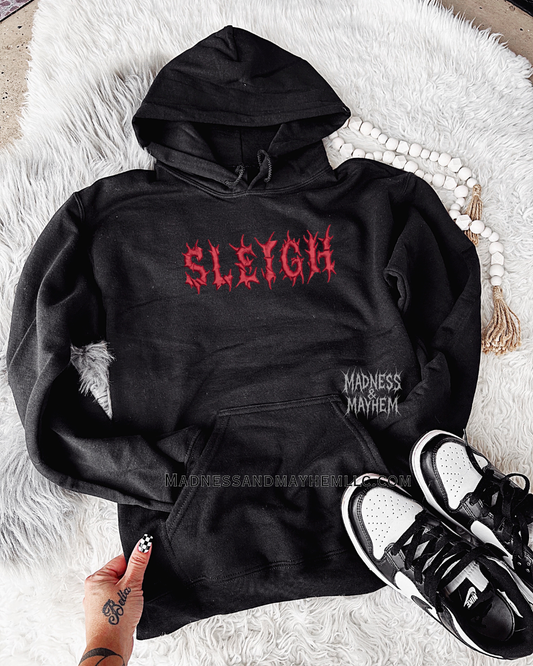 Sleigh embroidered hoodie