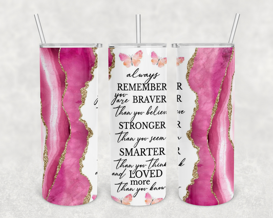 Always remember 20z Tumbler Wrap (sublimation transfer)