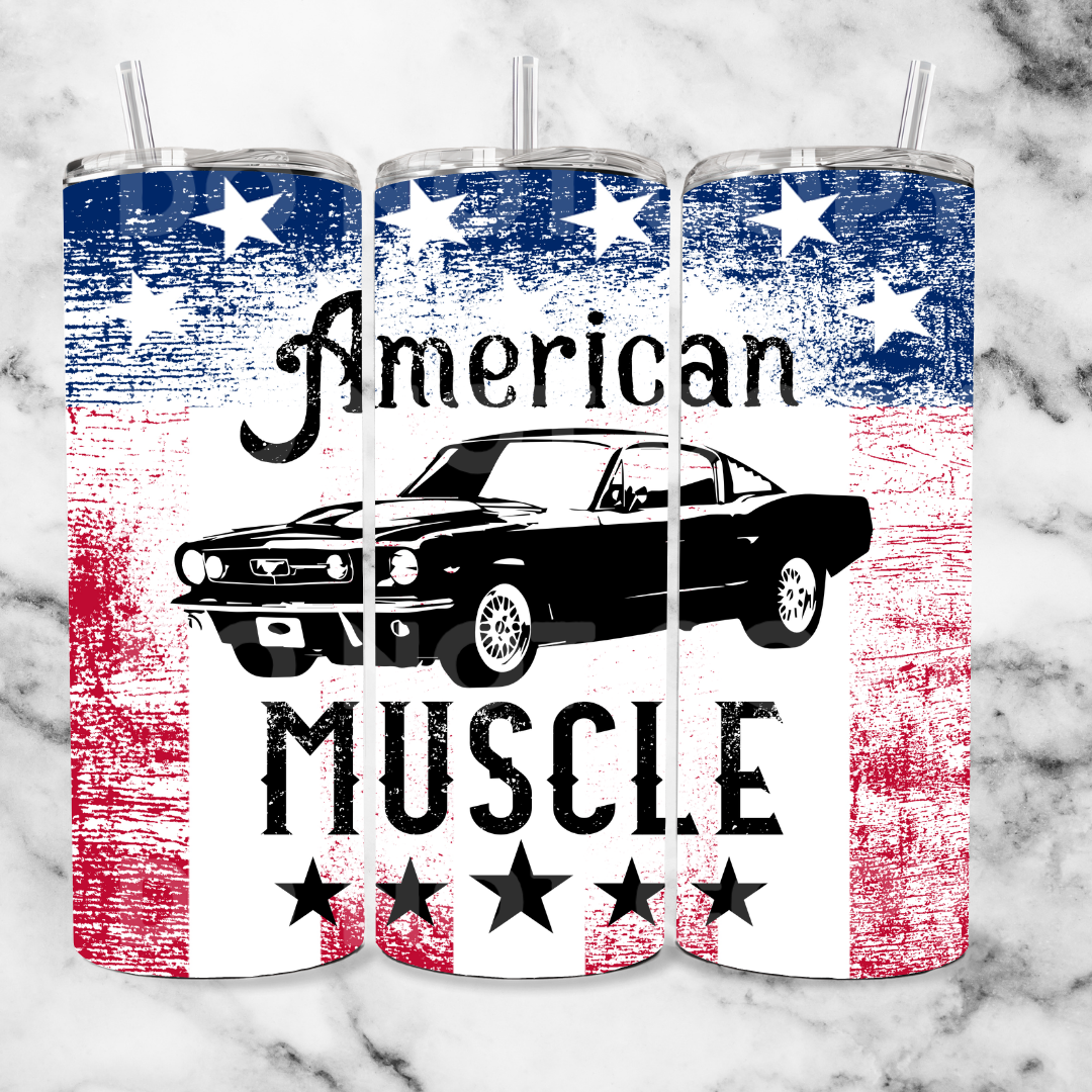 American Muscle 20oz Tumbler Wrap (sublimation transfer)