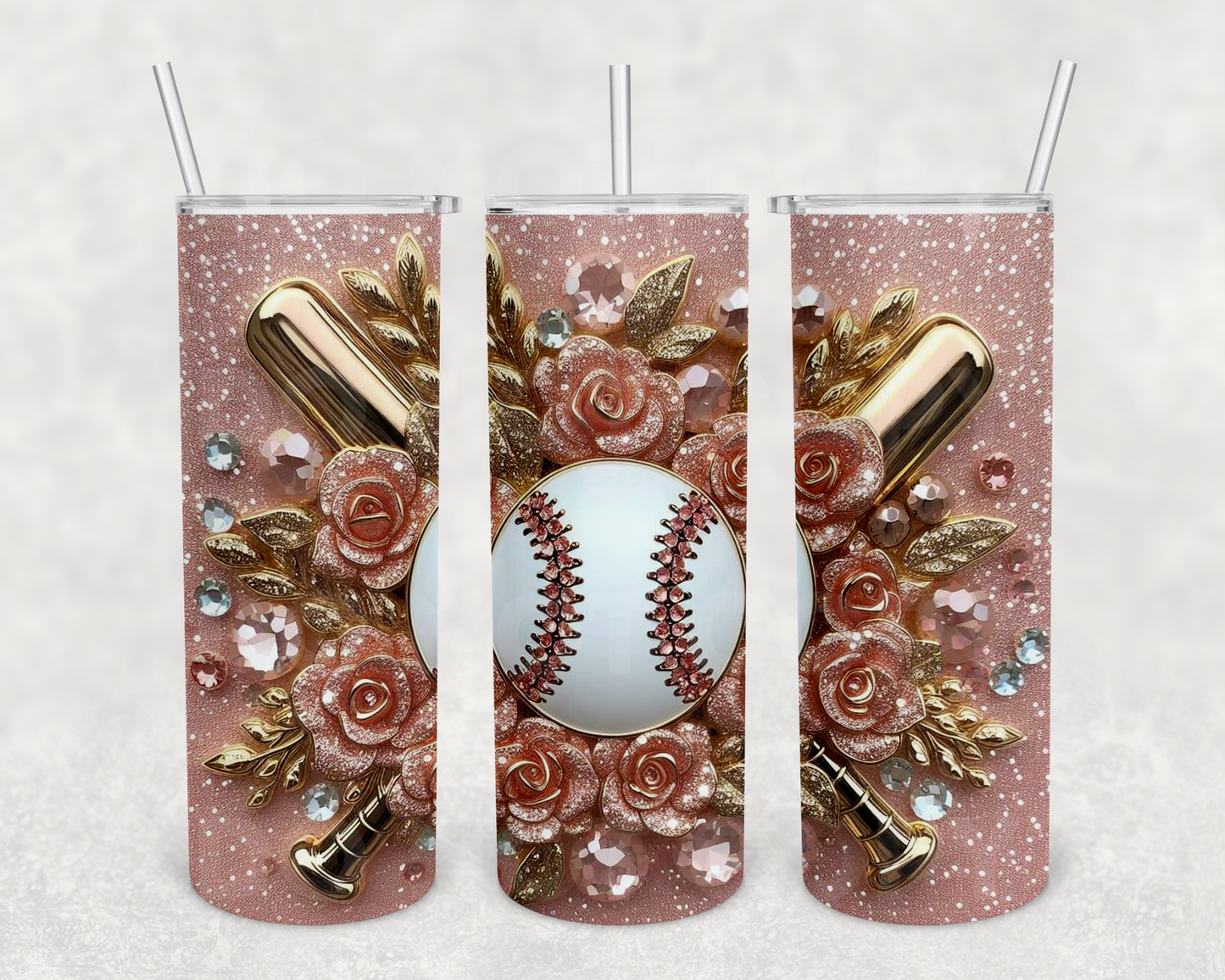 Bling Baseball 20z Tumbler Wrap (sublimation transfer)