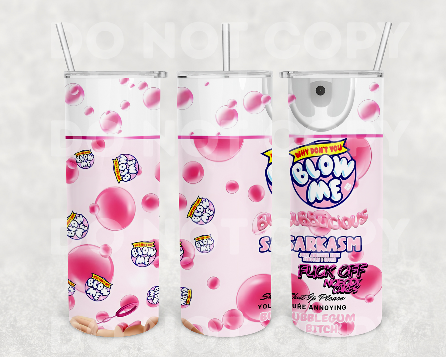 Blow Me Bubblegum 20z Tumbler Wrap (sublimation transfer)