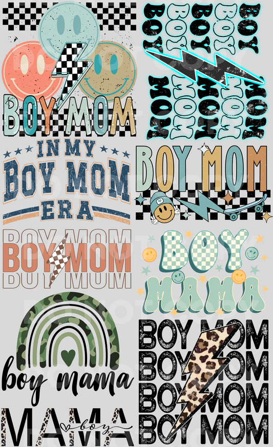 Boy Mom Full Color DTF Transfer GANG SHEET