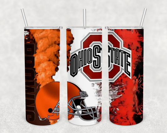 Cleveland Ohio State Mashup 20z Tumbler Wrap (sublimation transfer)