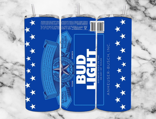 bud light 20oz Tumbler Wrap (sublimation transfer)