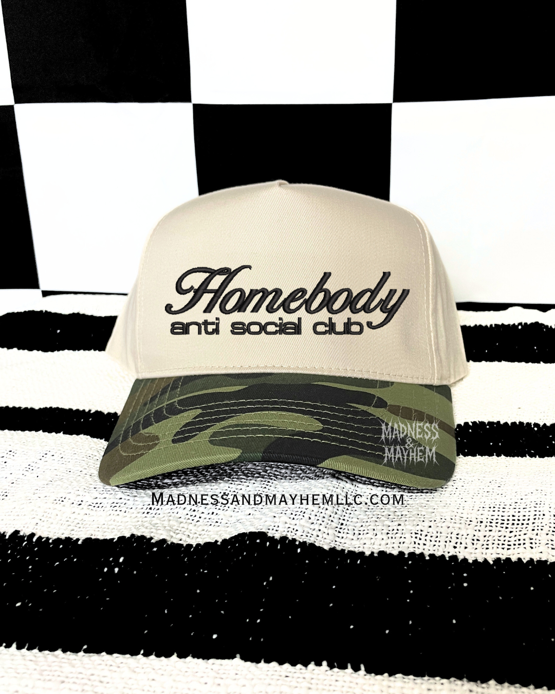 Camo hombody anti social club embroidered Hat