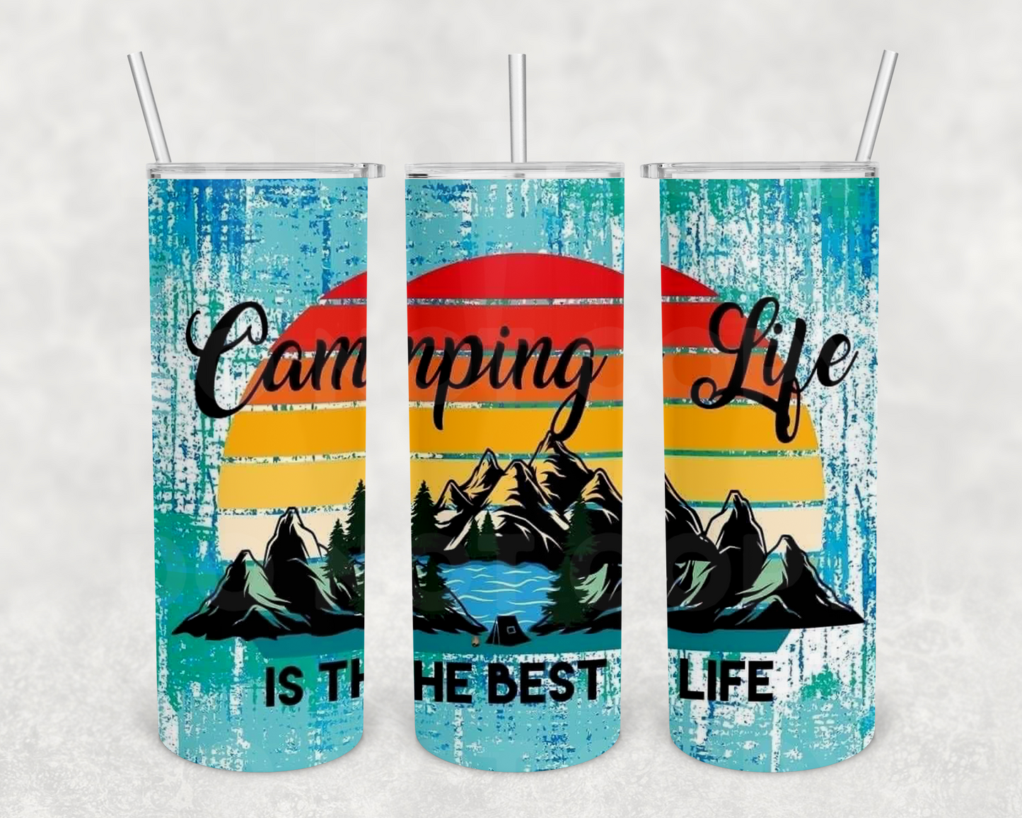 camping life 20z Tumbler Wrap (sublimation transfer)