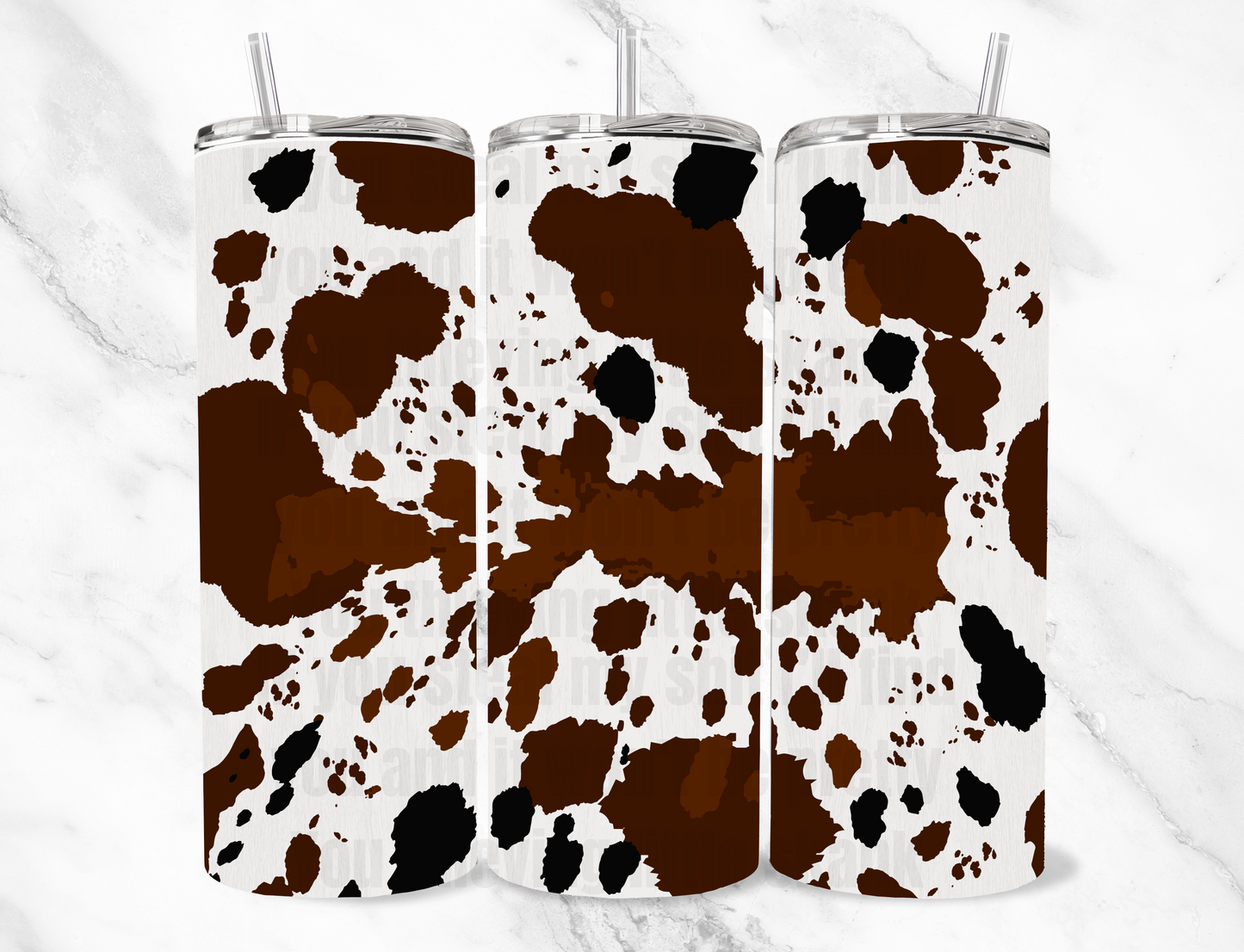 cowhide 20z Tumbler Wrap (sublimation transfer)