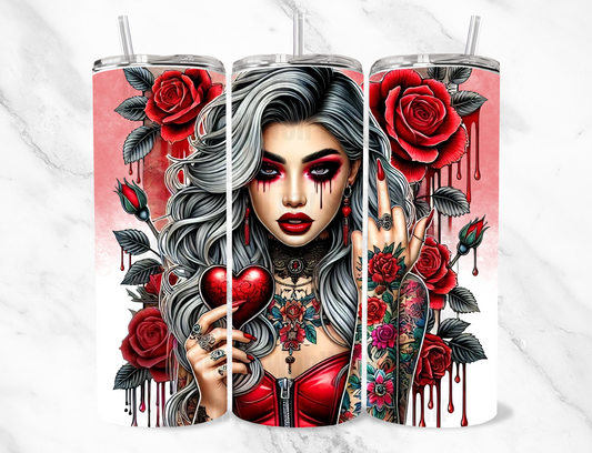 Anti valentine babe 20z Tumbler Wrap (sublimation transfer)