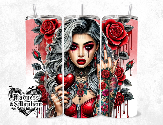 Valentine Baddie 20oz Tumbler (finished product)