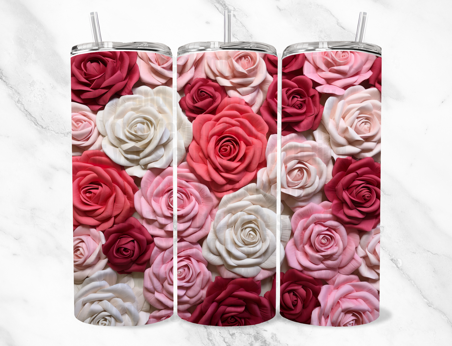 Roses 20z Tumbler Wrap (sublimation transfer)