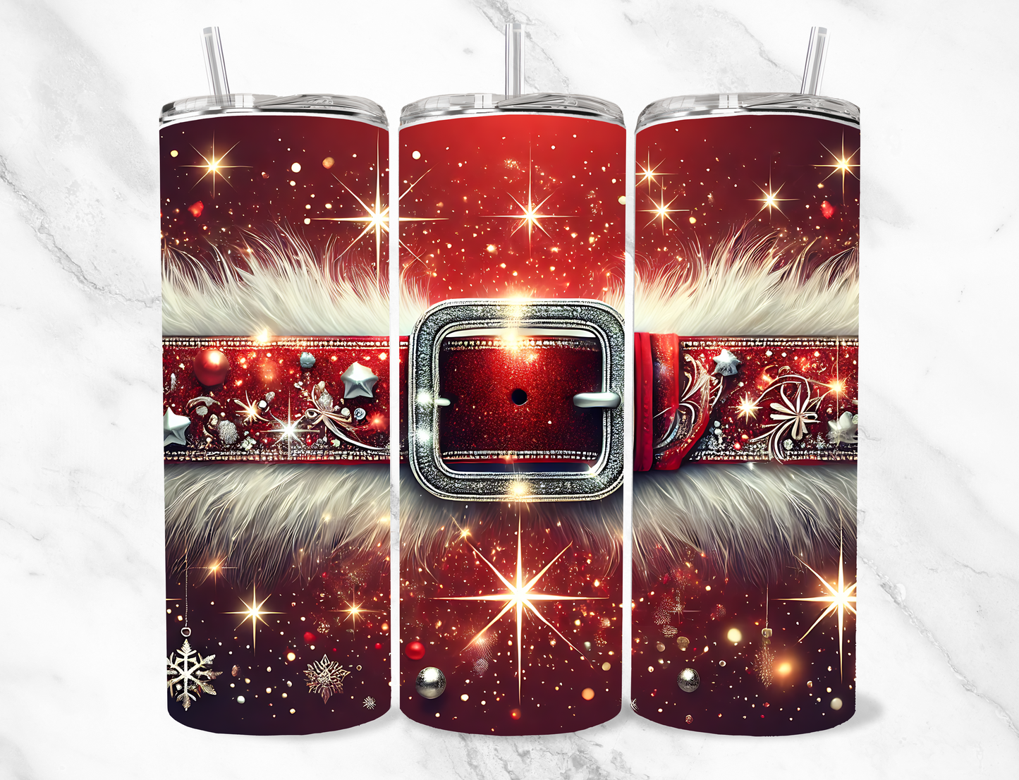 Santa Belt Tumbler wrap 20z Tumbler Wrap (sublimation transfer)