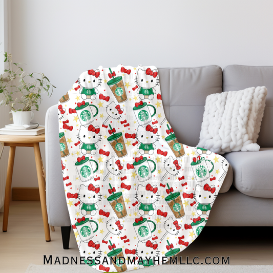 Kitty coffee blanket