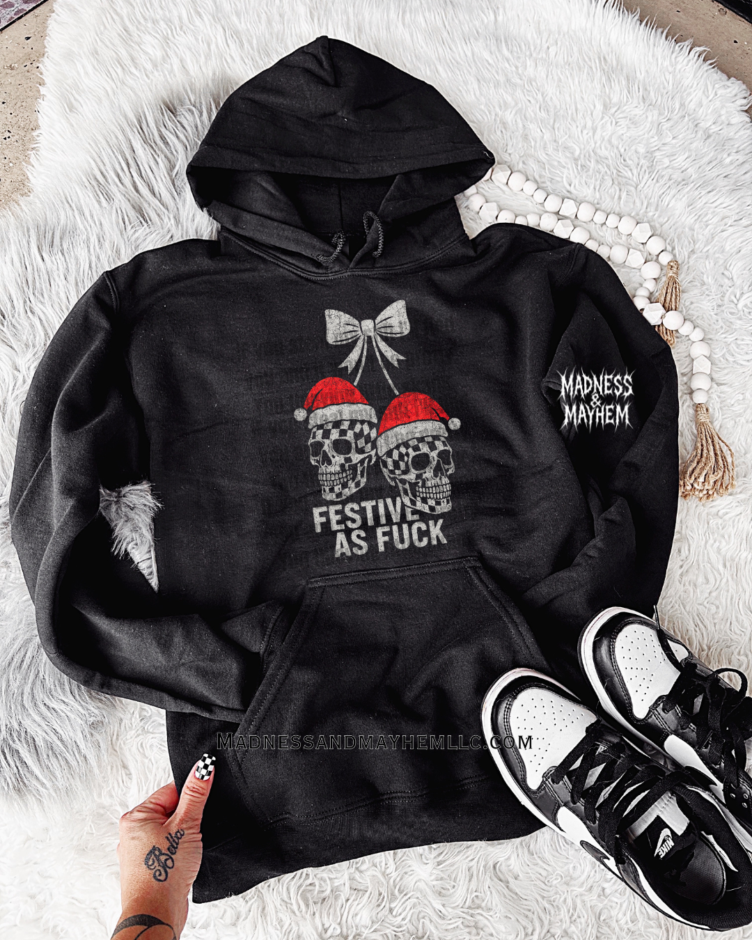 Festive AF cherry hoodie