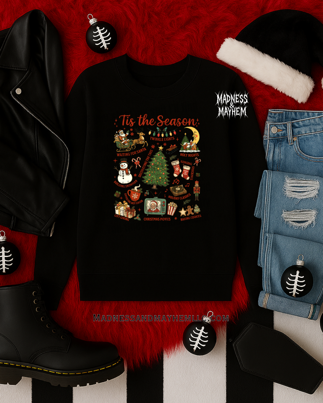 tis the season collage sweatshirt